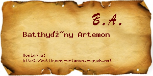 Batthyány Artemon névjegykártya